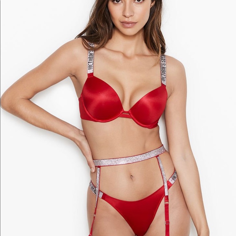 Victoria’s Secret Shine Strap Garter Belt M/L